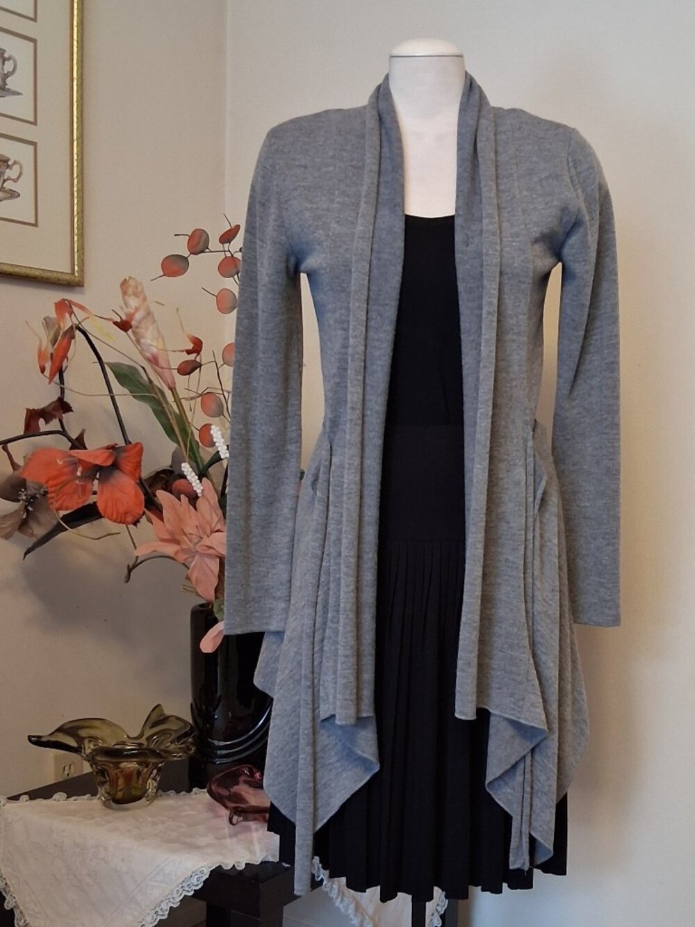 NWOT Stella Luxury Structured Knit Cardigan Sweater Coat Women L Office Chic